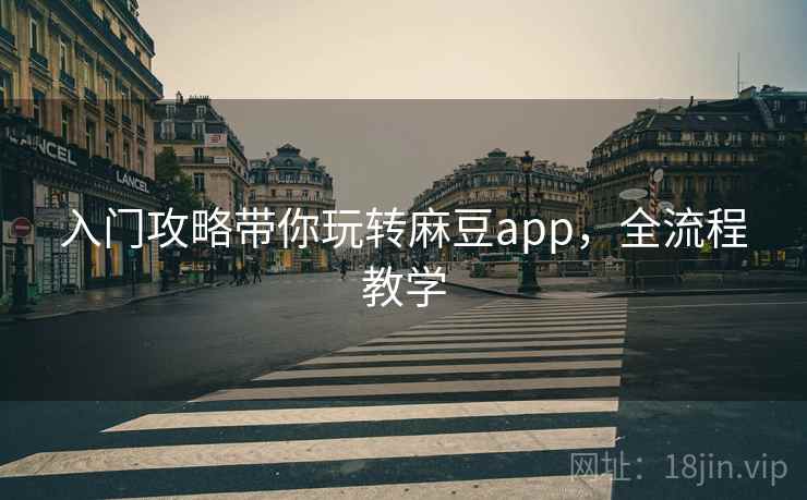 入门攻略带你玩转麻豆app，全流程教学