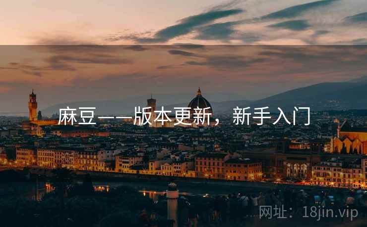 麻豆——版本更新，新手入门